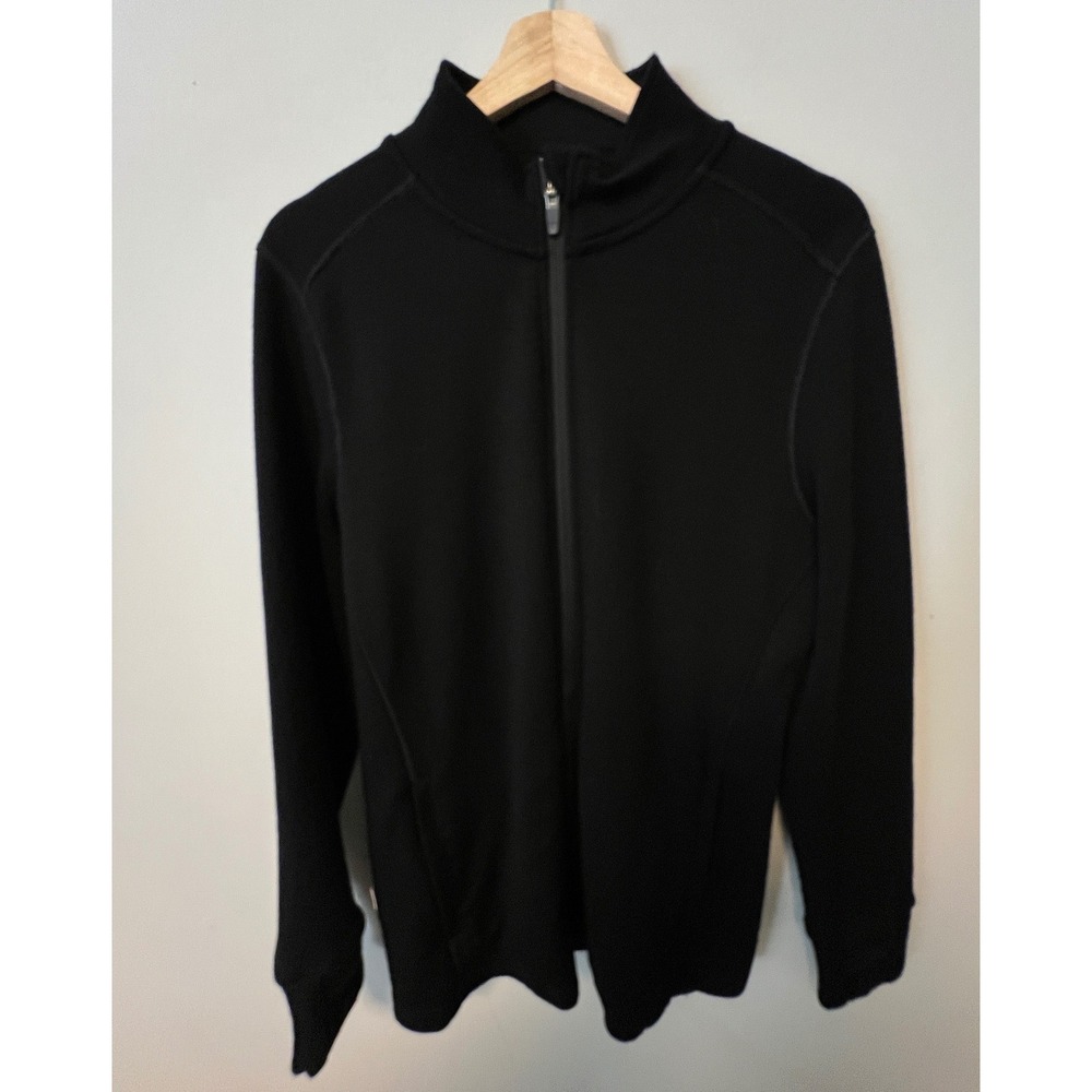 Minus33 Merino Wool Jacket Mens XL Black Pre-owned Full Zip Midweight 8030